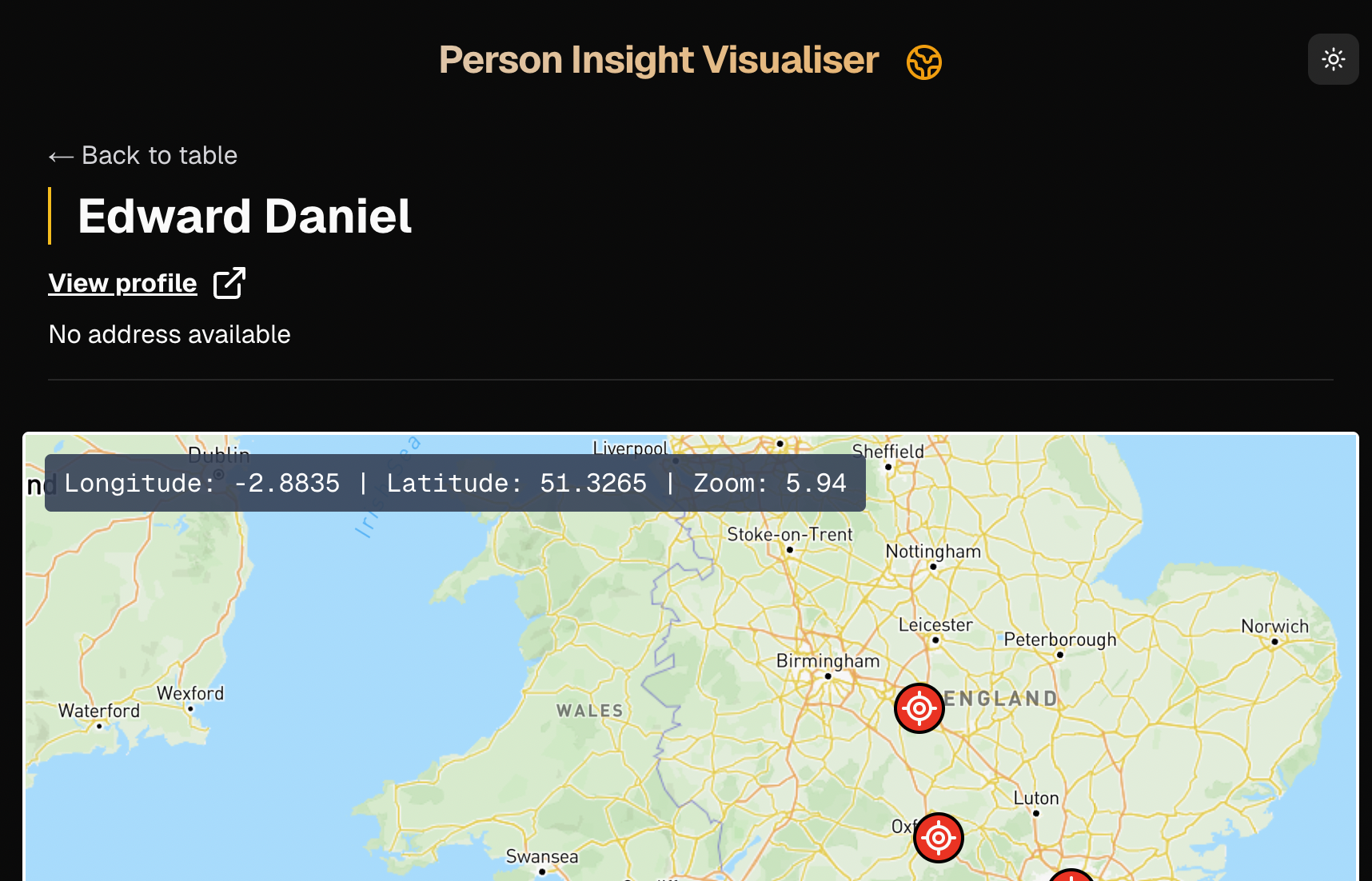 Person Insights Visualiser